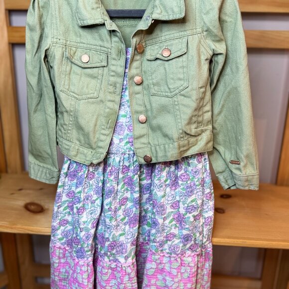 Tahari Girl Pastel Floral Tiered Dress โ Size 7 - Picture 12 of 13